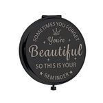 Inspirational Compact Mirror Gift for Women Female Birthday Gift for Daughter Mom Girlfriend Friendship Pocket Makeup Mirror for Teen Girls Friends Her Mother Day Graduation Christmas