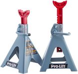 Pro-Lift Heavy Duty 6 Ton Jack Stands Pair - Double Locking Pins - Handle Lock and Mobility Pin for Auto Repair Shop with Extra Safety