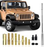 neynavy Pack-1 Car Truck Bullet Antenna, Retractable Antenna Kit for Chevy Silverado 1500 2500 3500 HD Avalanche GMC Sierra 1500 2500 3500 Denali (Silver)