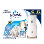 Glade Automatic Air Freshener and Odor Eliminator Starter Kit, Fights Tough Odors, Clean Linen, 1 Refill and 1 Holder