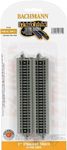 Bachmann 5 Inch Straight Track (6/Card) - N Scale, grey