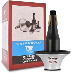 Denis Wick Adjustable Aluminum Cup Mute for Tenor Trombone | Metal Mute for Low Tone Register | Tenor Trombone Performance Mute | Brass Instrument Accessories | Trombone Mute | 4.4 x 1.8 x 2 inches