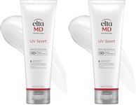 EltaMD UV Sport Sunscreen Lotion,SPF 50 Body Sunscreen,Water and Sweat Resistant,Oil-Free,Zinc Oxide Formula,8 oz Tube,(Pack of 2)
