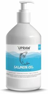Upraw Scottish Salmon Oil For Dogs, Cats, Horse - Fish Oil Food Treats Supplement for Coat, Immune Support, Itchy Skin, Joint & Brain Health contains Omega 3, 6 & 9 (500ml)
