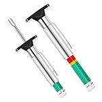 cobee Tyre Tread Depth Gauge 2pcs Smart Color Coded Tire Depth Gauge Color Coded Car Tread Depth Metric Gauges Color Coded Car Tread Depth Gauge Measurement Tool in 25MM/32nds