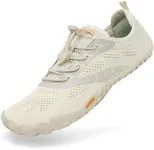 SAGUARO Barefoot Shoes Men Wide Toe Box Minimalist Trail Runner Sneakers Mens Fitness Gym Shoe SmartⅠSize US 10 Women/8 Men Beige