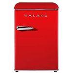 Galanz Retro Mini Fridge, Compact Refrigerator with Chiller Adjustable Mechanical Thermostat Control 2.5 Cubic Feet, Red GLR25MRDR10