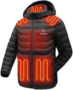 Venustas Heated Jacket with Battery Pack 7.4V (Unisex), Heated Coat for Women and Men with Detachable Hood