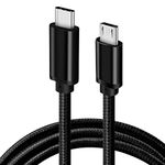 CBUS 2m (6ft) Micro USB 2.0 to USB-C Camera Cable Compatible with Canon EOS M6, M50, 90D, Rebel SL3/SL2, PowerShot G9 X Mark II, G1 X Mark III, Pentax KP, K-1 Mark II, K-S1, Nikon D3500, CoolPix B600