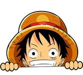 Junkyard Vinyl One Piece Monkey-D Luffy Peeking Car Decals Anime Stickers (Pack of 2), Self-Adhesive