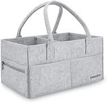 Runsabay. Baby Diaper Caddy Organizer - Portable Nursery Storage Basket Bin for Changing Table - Car Organizer for Diapers - Best Shower Gift Basket for Newborns Registry - Large