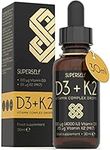 Vitamin D Drops - Vitamin D3 K2 Liquid for Adults High Strength - Vitamin D 4000 IU & Vitamin K2 25mcg - 30ml 600 Drops - Liquid Vitamin D 1000IU per 1 Drop - Vegetarian Supplement with Oil & Orange