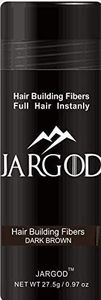 JARGOD Hair Fibers for Instant Volume and Thicker Fuller Hair Hair Building Fiber for thinning Hair & Bald Spots Conceals Hair Loss in Seconds - Hair Powder for Women & Men (Dark Brown)