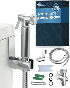 HammerHead Showers® All Metal Handheld Bidet Sprayer for Toilet – Chrome – Handheld Bidet Attachment for Toilet with 59” Hose & Leak-Proof T-Valve - Muslim Shower for Toilet - Jet Spray for Toilet