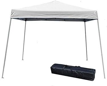 Impact Canopies 10' x 10' Pop-Up Canopy Tent, Instant Slant-Leg Portable Shade Tent with Carrying Bag, White, 040000001