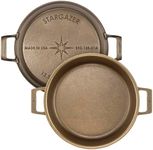 Stargazer 13.5-Inch Cast Iron Skillet | Made in USA, Seasoned, Premium Frying Pan for Grilling, Searing, Baking & More – Durable Cast Iron with Smooth Cooking Surface