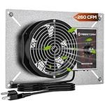 Abestorm 260CFM Crawlspace Ventilation Fan, IP-55 Rated 6.7 Inch Crawl Space Vent Fan with Humidistat & Thermostat, Ventilator with Isolation Mesh for Crawlspace, Basement, Garage, Attic, Exhaust