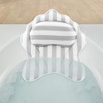 Hossejoy Bath Pillow for Tub Bath, Bath Pillow Cushion with 6 Suction Cups 3D Mesh, Hot Tub, Home Spa Non-Slip Luxury Support for Neck, Back and Shoulders