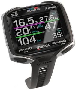 Mares Quad Ci Wrist Dive Computer (Black/Silver) - Activity Tracking Watch w/Multiple Dive Modes