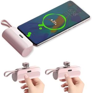 MOGGAM Bateria Externa iPhone portatil Compatible con 16/16Pro/15/15Pro/14/14 Pro/13/12/11/XR/X/8/7/6 y Más - Bateria portatil iPhone 2 en 1 de 5000mah - Cargador portatil iPhone y Smartphone