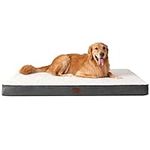 EHEYCIGA Orthopedic XXL Dog Bed Mattress with Removable Washable Cover for Crate, White, 120x74x9cm