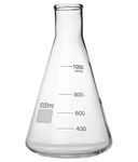 Labifie Borosilicate Glass Narrow Mouth Conical Flask 1000ml Capacity