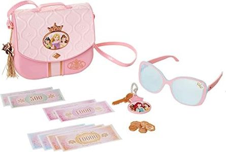 Disney Princess Style Collection Travel Purse Bag with Strap, Sunglasses, Key & Key Fob Charm, 5 Coins & 4 Paper Bills - Girls Ages 3+++