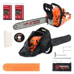 62cc Petrol Chainsaw - 20” Bar & 2 x Chains + More