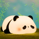 STOFFIER GARTEN Panda Night Light for Kids, Cute Animal Silicone Touch Lamp, Timer Dimmable Rechargeable LED Nightlight, Nursery Toddler Feeding Room Bedside Decor, Best Birthday Gifts for Kids