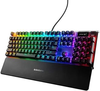 SteelSeries Apex 7 Mechanical Gaming Keyboard – OLED Smart Display – USB Passthrough and Media Controls – Tactile and Quiet – RGB Backlit (Brown Switch)