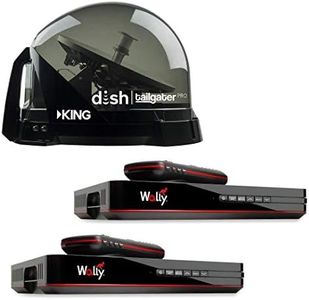 King Dish DTP4900 Tailgater PRO Premium Satellite TV Antenna w/ 2 Wally Receivers