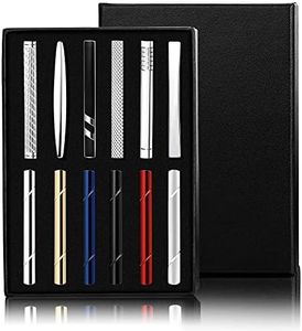 Adramata 12 Pcs Pinces a Cravate pour Homme Argenté Noir Doré Pinces à Cravate Classique Mariage Réunion Pinces à Cravate Business Pinces à Cravate avec Boîte Homme Cadeau pour Papa