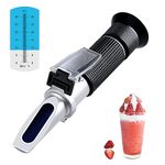 Real Instruments 0 To 32% Handheld Brix Refractometer Portable Brix Reader Tester For Measuring Sugar Content In Fruit, Saccharimeter Homebrew Beer Wort Wine Making Automatic Temperature Compensation