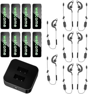 Mini Walkie Talkies with Magnetic Rapid Charging Base, Small Chest Badge Two Way Radio with LED Screen for Outdoor Sports, Restaurants, Retail Stores, Baseball, Hospital, Biking, Adults, 8 Pack