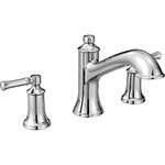 Moen T683 Dartmoor Two-Handle high arc Roman tub Faucet, Chrome, 1