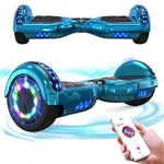 RCB Hoverboards for Kids and Adults 6.5 inch, Segways with Bluetooth - Speaker - Colorful LED Lights, Hover Board Gift for Kids and Teenager