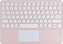 HB PLUS Wireless Bluetooth Keyboard Comes with a 10-inch Touchpad and is Portable, Rechargeable, Slim and for iPad Pro/iPad Air/iPad 9.7/iPad 10.2/iPad Mini and Other Devices (Pink)