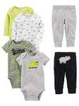 Simple Joys by Carter's Baby Boys 6-Piece Little Character Set, Green/Grey Rhino, Newborn