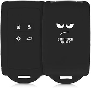 kwmobile Funda de Silicona Compatible con Renault Llave de Coche Smart Key de 4 Botones (Solo Keyless Go) - Carcasa para Llave de Coche - Case para Mando de automóvil Don't Touch my Key