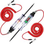 Linkstyle 2PCS Test Light, 3V-48V Digital LED Circuit Tester with Voltage Display, Auto Bidirectional Electrical Voltage Tester with Extended Spring Wire & Probe