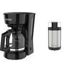 BLACK+DECKER 12-Cup Coffee Maker and CBG110SC Easy Touch Electric Smartgrind Coffee & Spice Grinder