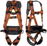 Malta Dynamics Warthog Comfort MAXX Construction Harness with Removable Belt, Side D-Rings and Additional Thick Padding, OSHA/ANSI Compliant, Large-XLarge