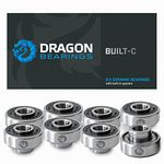 Fireball Dragon Ceramic Skateboard Bearings for Skateboard & Longboards | 8-Pack Ceramic Built-in Bearings (Built Ceramic 8)