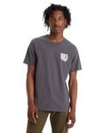 Levi's Men's Graphic Crewneck Tee T-Shirt, Space Cowboy Vw Andesite Ash, S