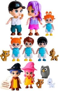 FUNERICA Imagination Bundle – Family Dollhouse Figures + Wizard Storytellers Set (13 Pieces)