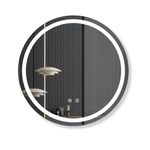 Amazing Tour Bathroom Mirror with LED Lights, 600 x 600 MM Demisting Bathroom Mirror for Walls, Illuminated Bathroom Mirror Dimmable Switch 3 Colors and Memory Touch Sensor, Round Mirror, No Plug