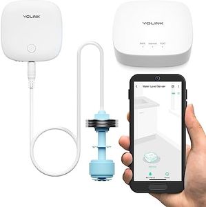 YoLink LoRa Water Level Monitoring Sensor Starter Kit: 1 YoLink Hub & Wireless Battery-Powered Float Switch Alarm, Sump Pump Alarm, AC Condensate Overflow, Tank Level, Toilet Leak Sensor, 105dB Siren