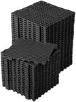Garvee Modular Interlocking Cushion,50 Pack 12" x 12" Splicing Drainage Mats,Soft PVC Interlocking Drainage Garage Floor Tiles,Non-Slip Drainage Holes for Garage, Garden, Kitchen, Deck, Pool, Outdoor