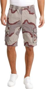 Match Men's Twill Comfort Cargo Short Without Belt, Beige camo, Small