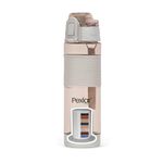 Pexlar Tritan Multi Stage Alkaline Water Filter Bottle | Alkaline Water Generator | Water Bottle with Filter inside | Grey | 650 ml | Multirich Mineral Water - BPA Free